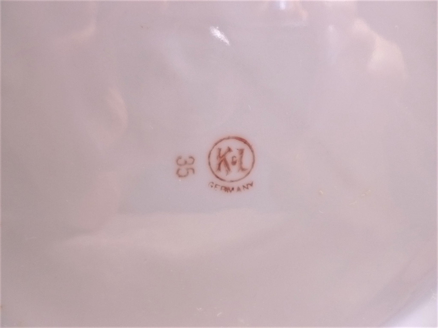 K & L Germany Handpainted Porcelain Biscuit Tray, Fruit Design