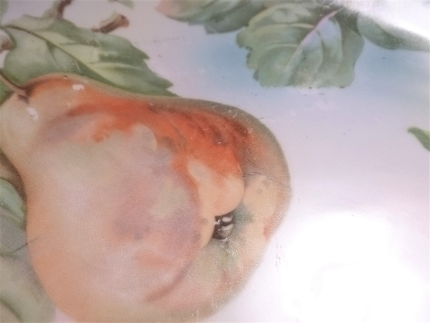 K & L Germany Handpainted Porcelain Biscuit Tray, Fruit Design