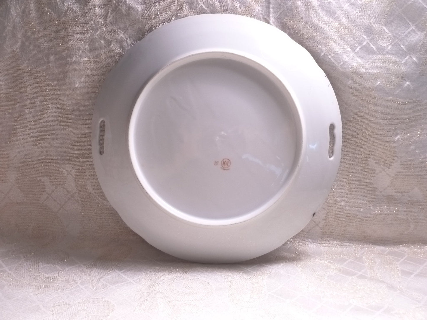 K & L Germany Handpainted Porcelain Biscuit Tray, Fruit Design