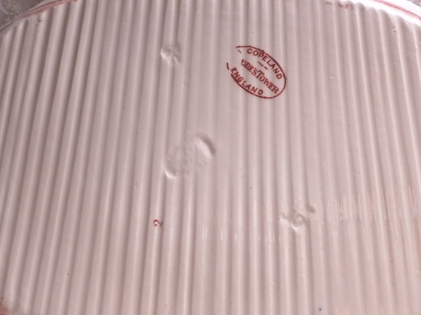 Vintage Spode's Tower Red Transferware Serving Bowl, Copeland 1920s