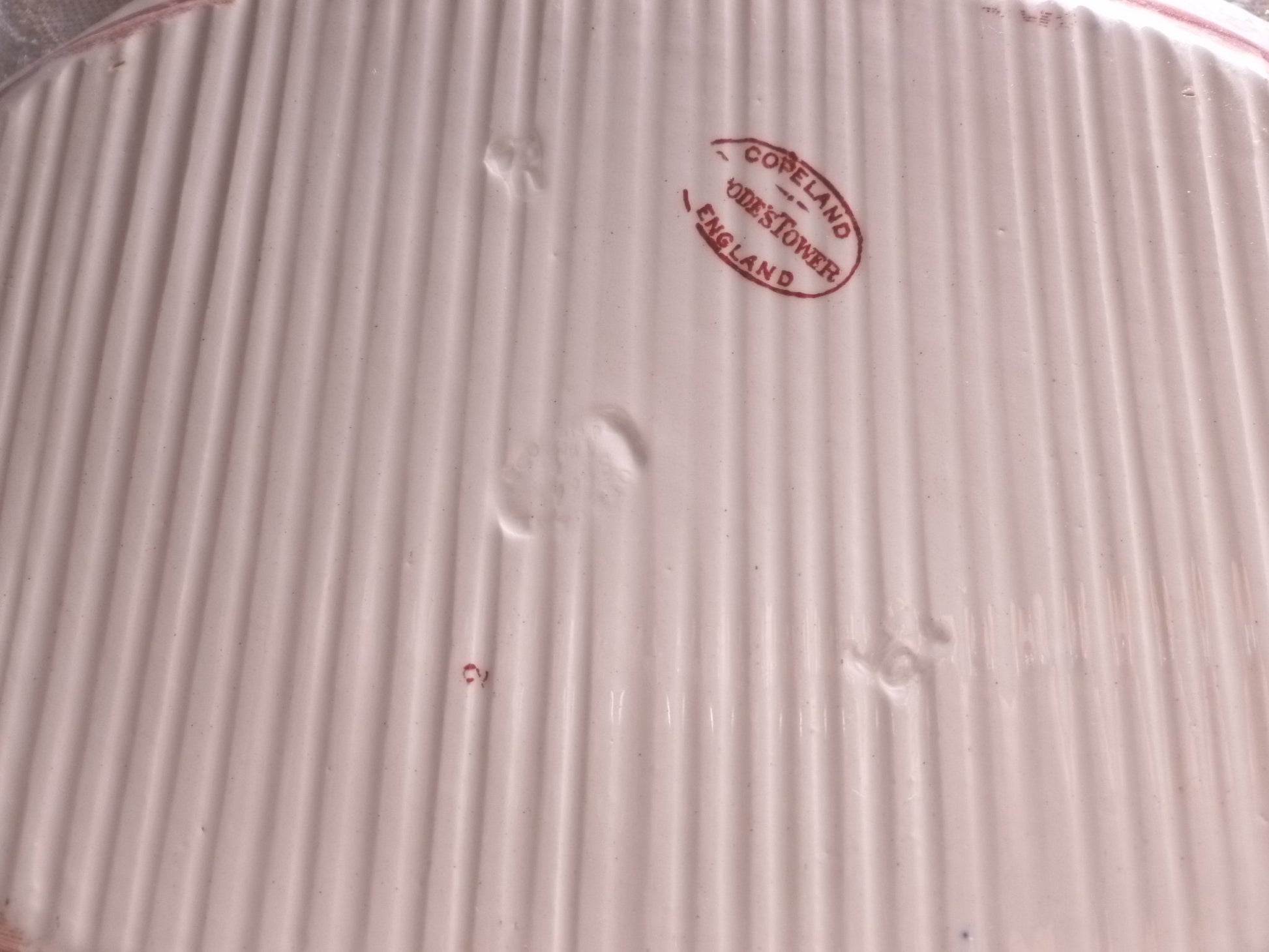 Vintage Spode's Tower Red Transferware Serving Bowl, Copeland 1920s