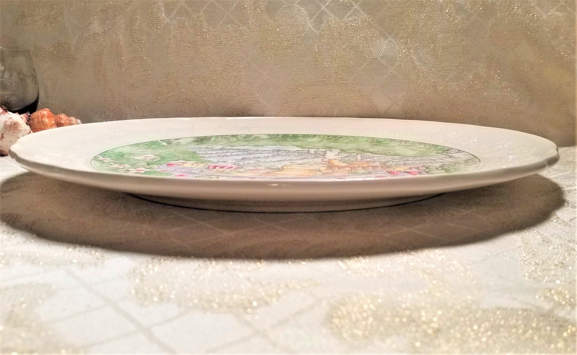 Gien France Cheese Plate, Les Saveurs French Country Design