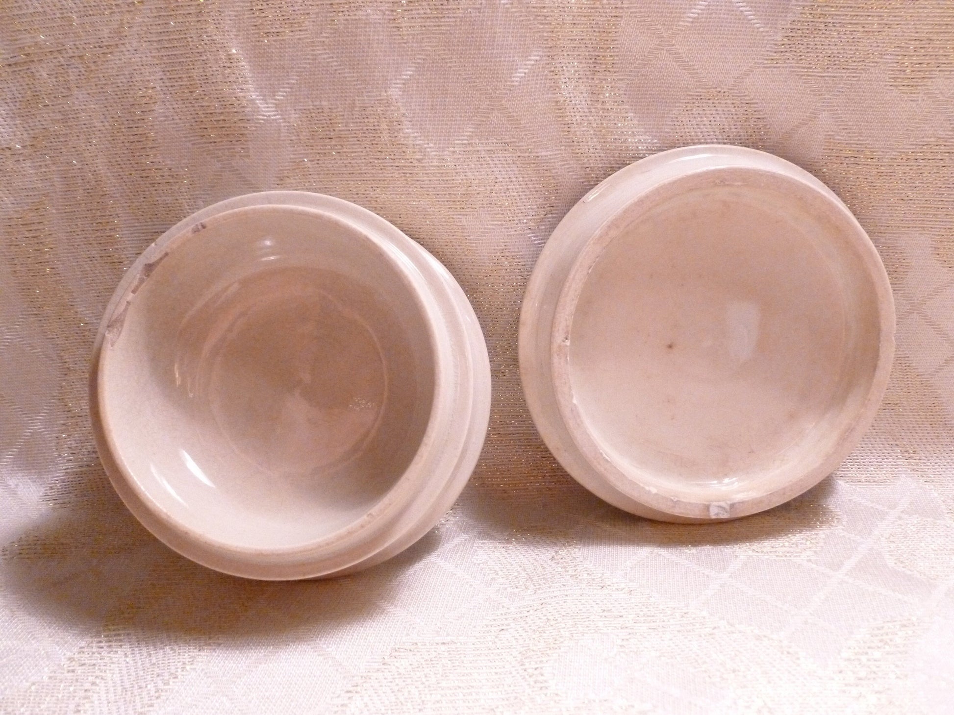 Antique Prattware Ointment Jar: "The Pair" Transferware Lid, 1850 England