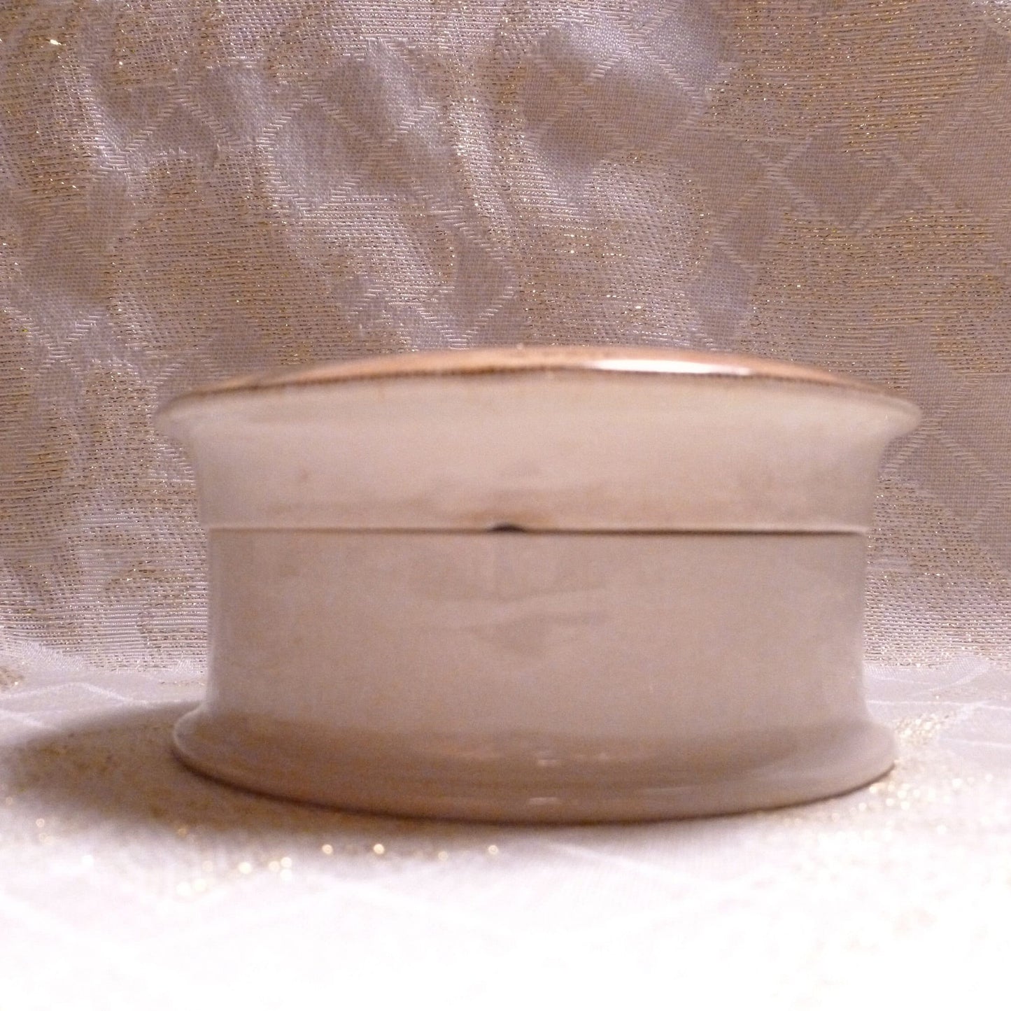 Antique Prattware Ointment Jar: "The Pair" Transferware Lid, 1850 England