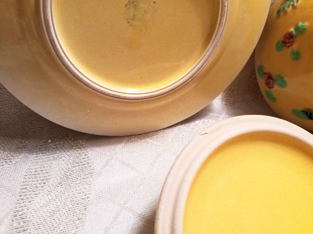 Vintage Hand-Painted Floral Trinket Dish with Lid, Made in Japan