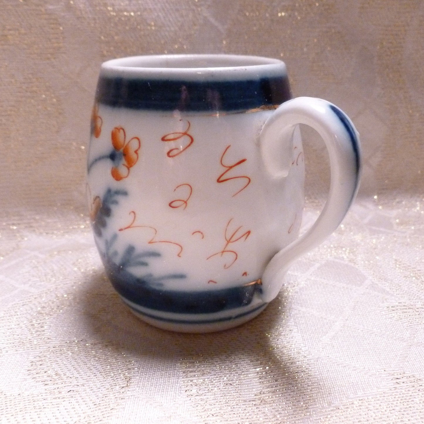 Gaudy Welsh Cottage Cup, Swansea Style, Farmhouse Decor