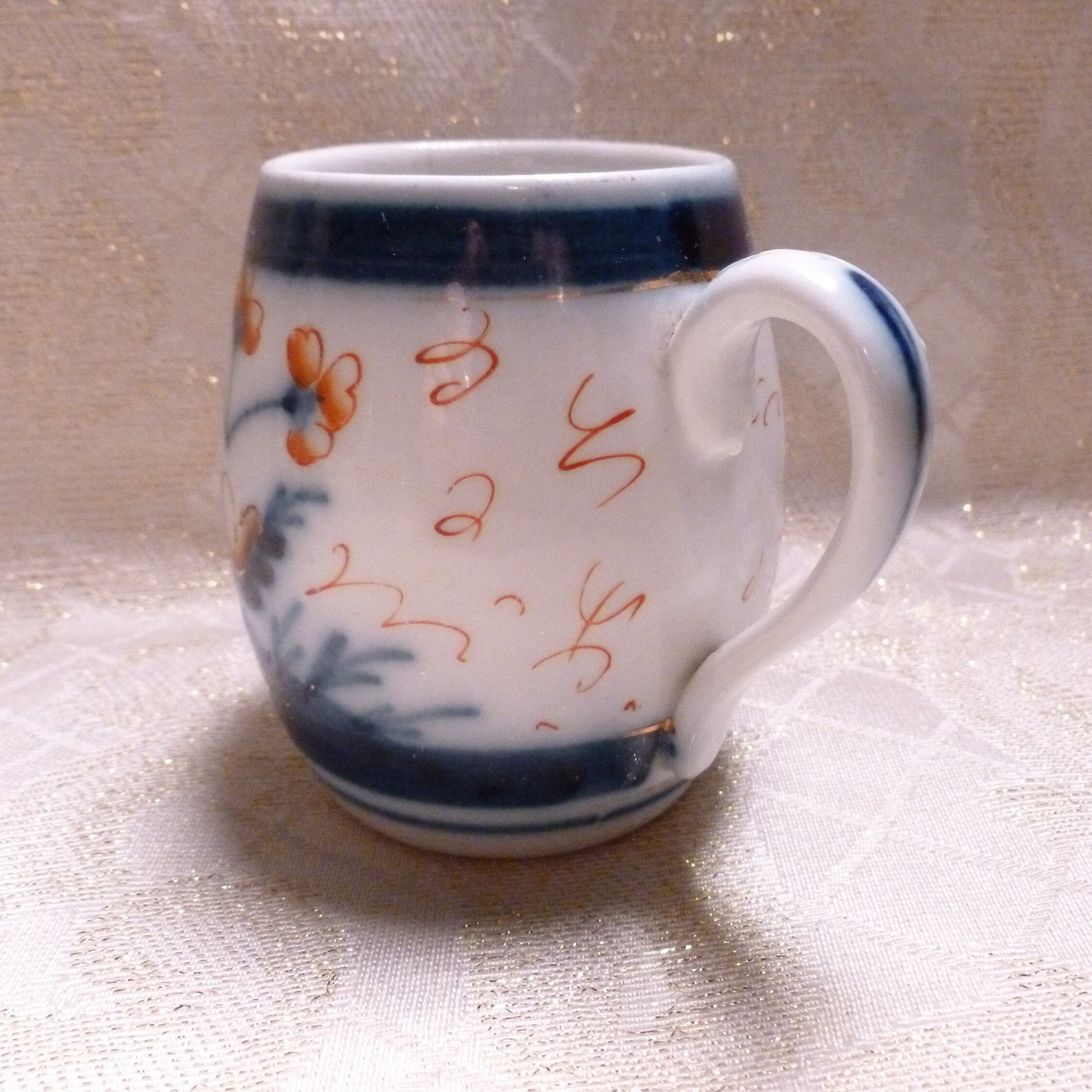 Gaudy Welsh Cottage Cup, Swansea Style, Farmhouse Decor