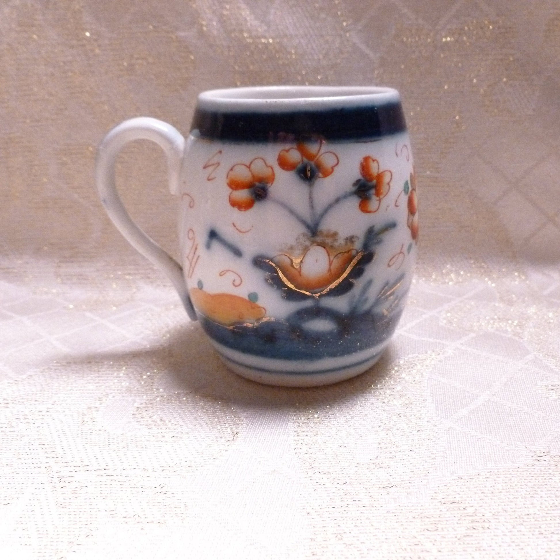 Gaudy Welsh Cottage Cup, Swansea Style, Farmhouse Decor