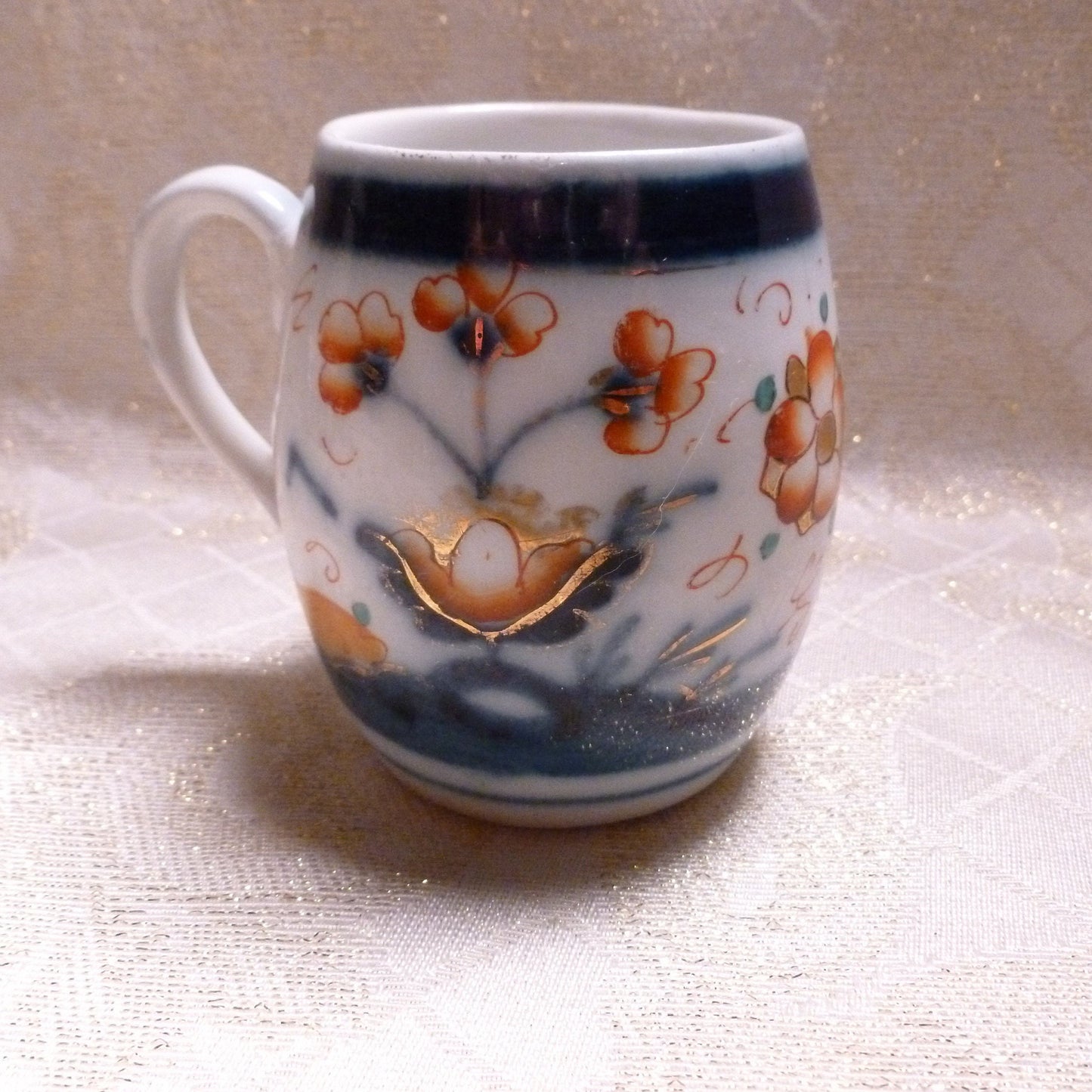 Gaudy Welsh Cottage Cup, Swansea Style, Farmhouse Decor
