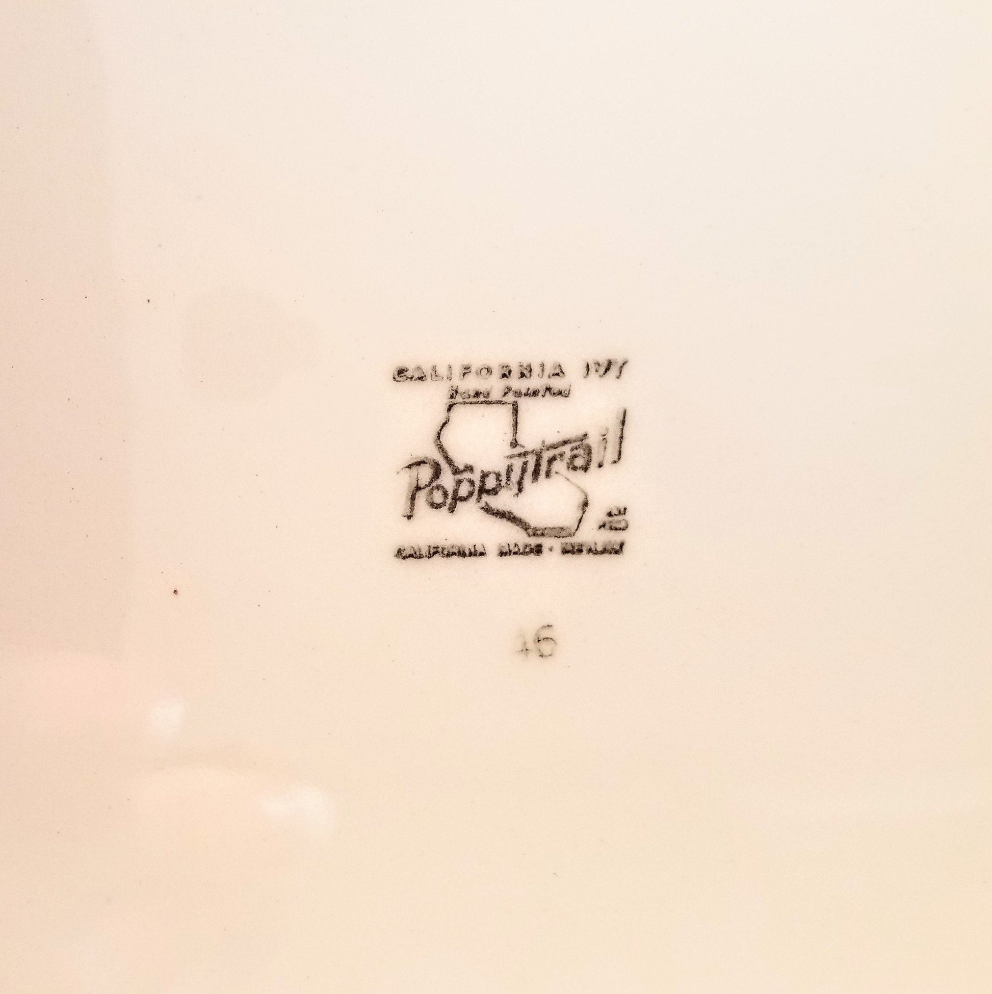 Vintage Metlox Poppy Trail Platter, California Ivy Chop Plate 13 Inch