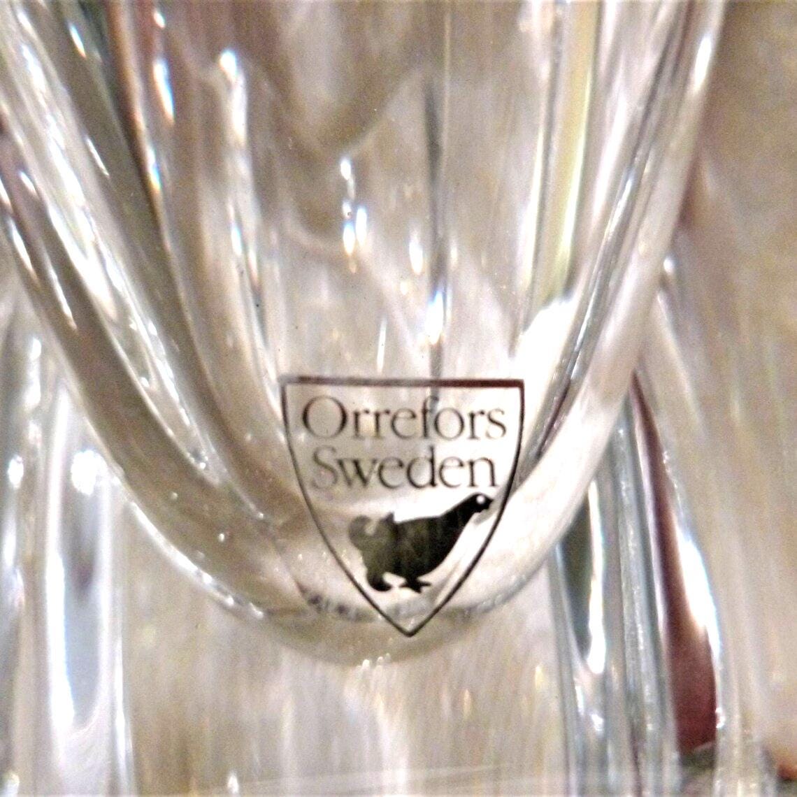 Orrefors Belle Crystal Tulip Bowl, Jan Johansson Design, NIB