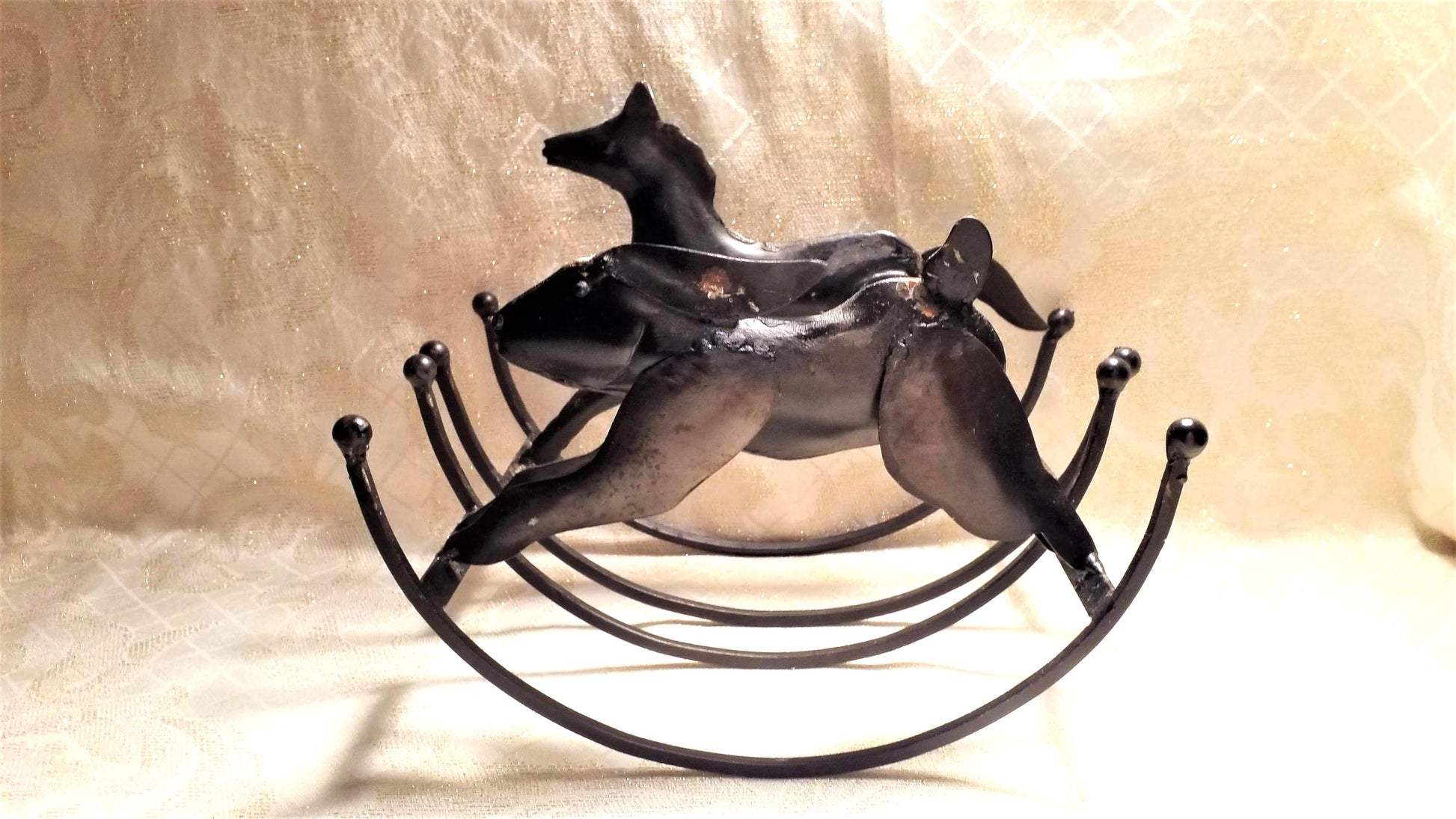 Vintage Farmhouse Fox and Hare Rocking Collectibles