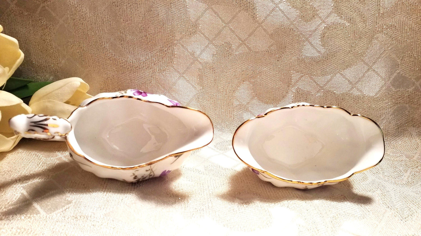 Hammersley Victorian Violets Bone China Creamer and Sugar Bowl Set Always FREE Domestic SHIPPING