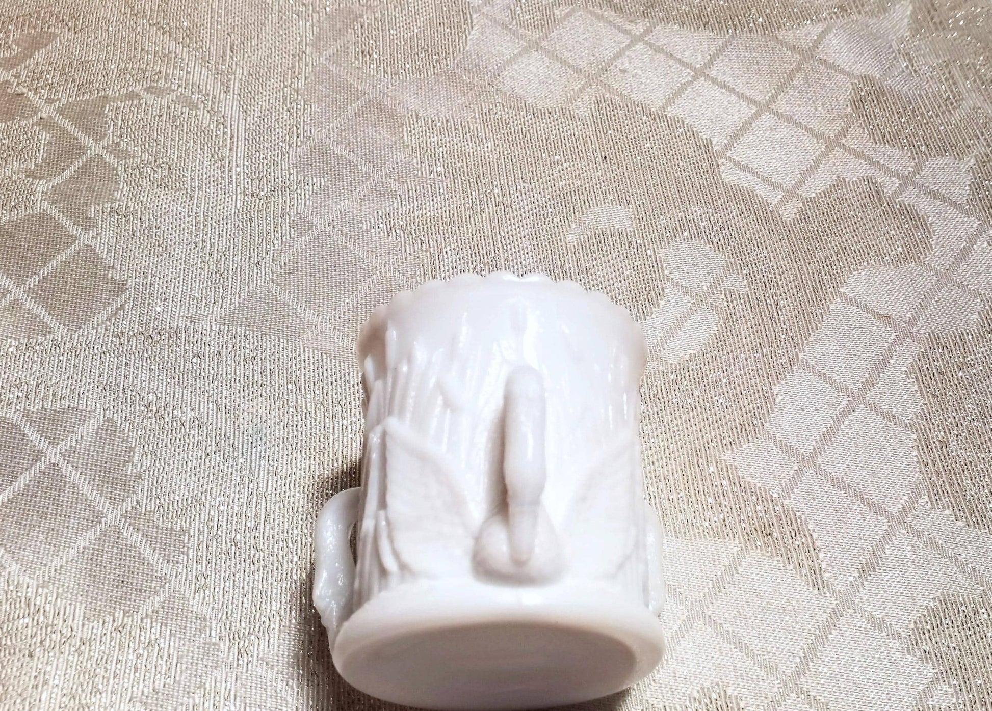 Vintage Swan Milk Glass Toothpick Holder 1940s Elegant Vase Always FREE Domestic SHIPPING