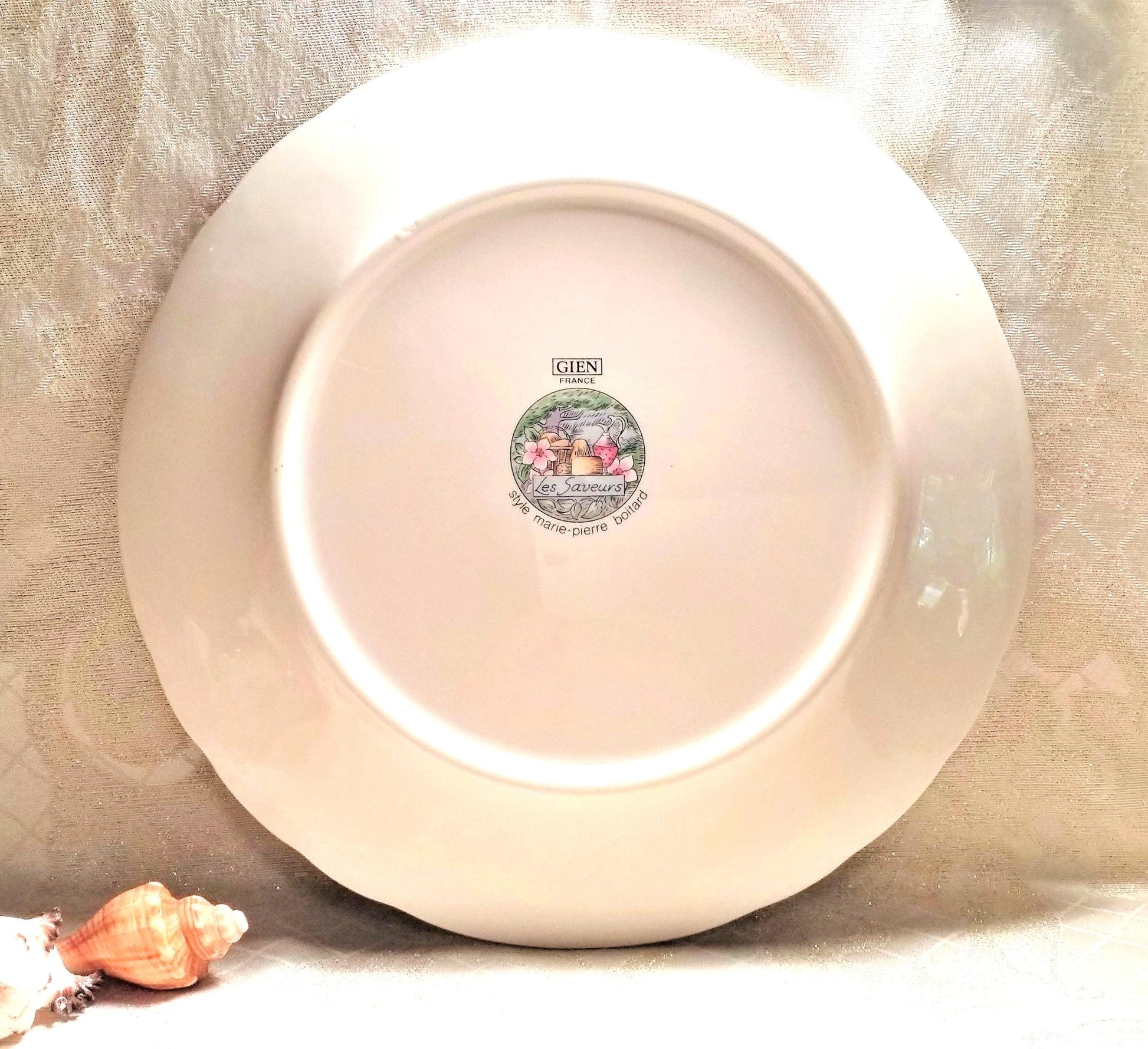 Gien France Cheese Plate, Les Saveurs French Country Design