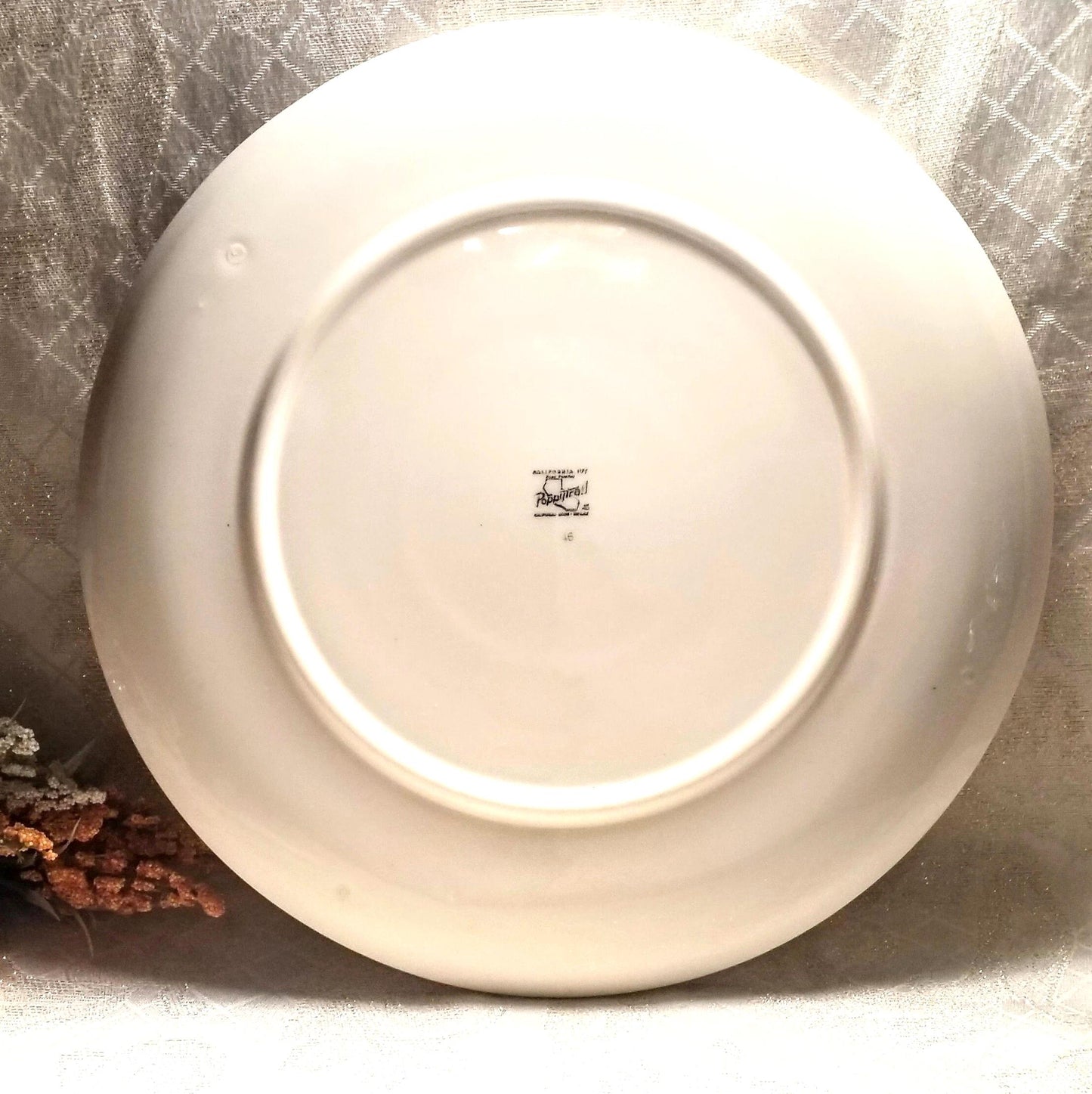 Vintage Metlox Poppy Trail Platter, California Ivy Chop Plate 13 Inch