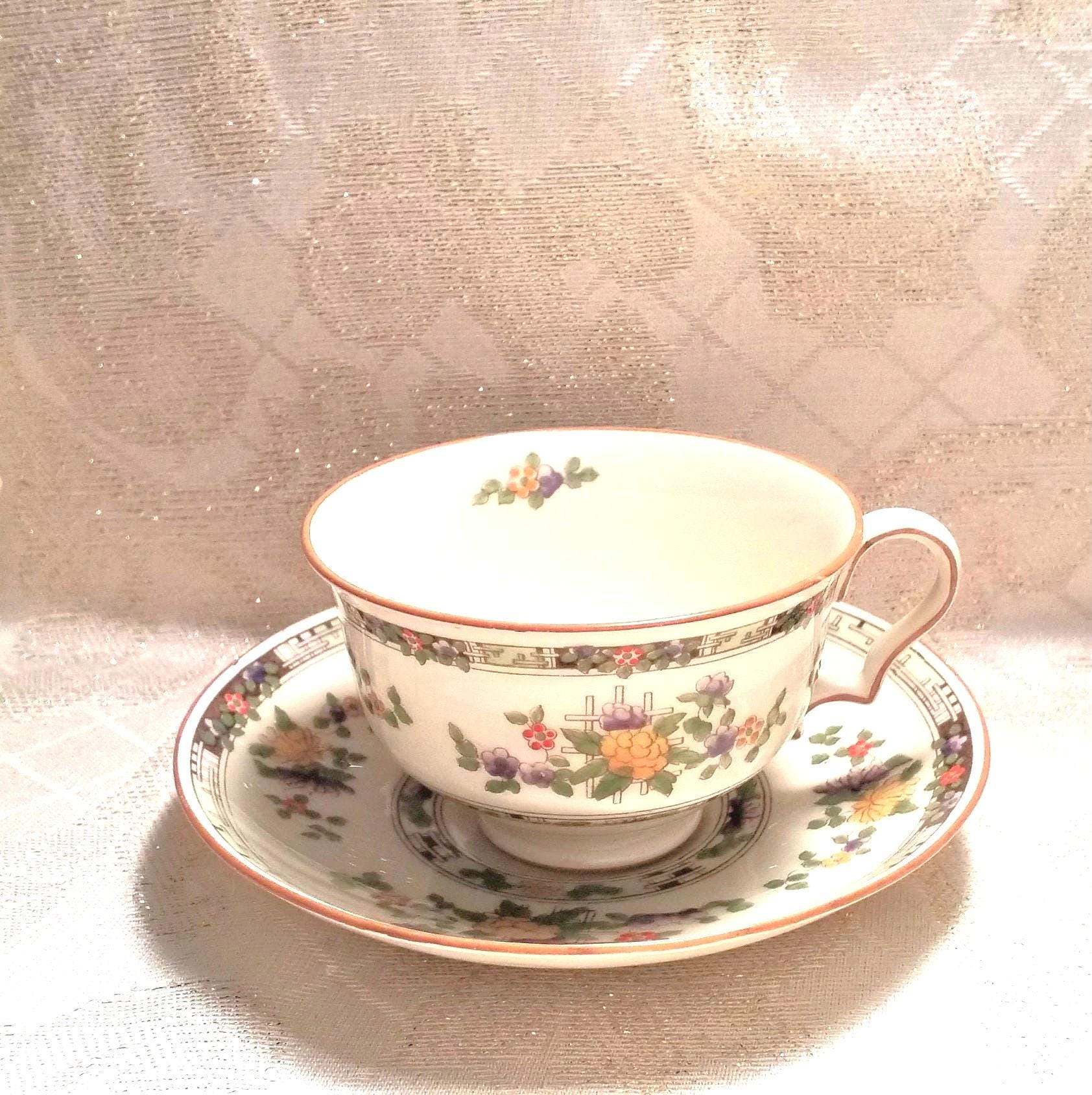 Royal Doulton Kenilworth China Set, Floral Moriage Design, Vintage 1926 (4-Piece)
