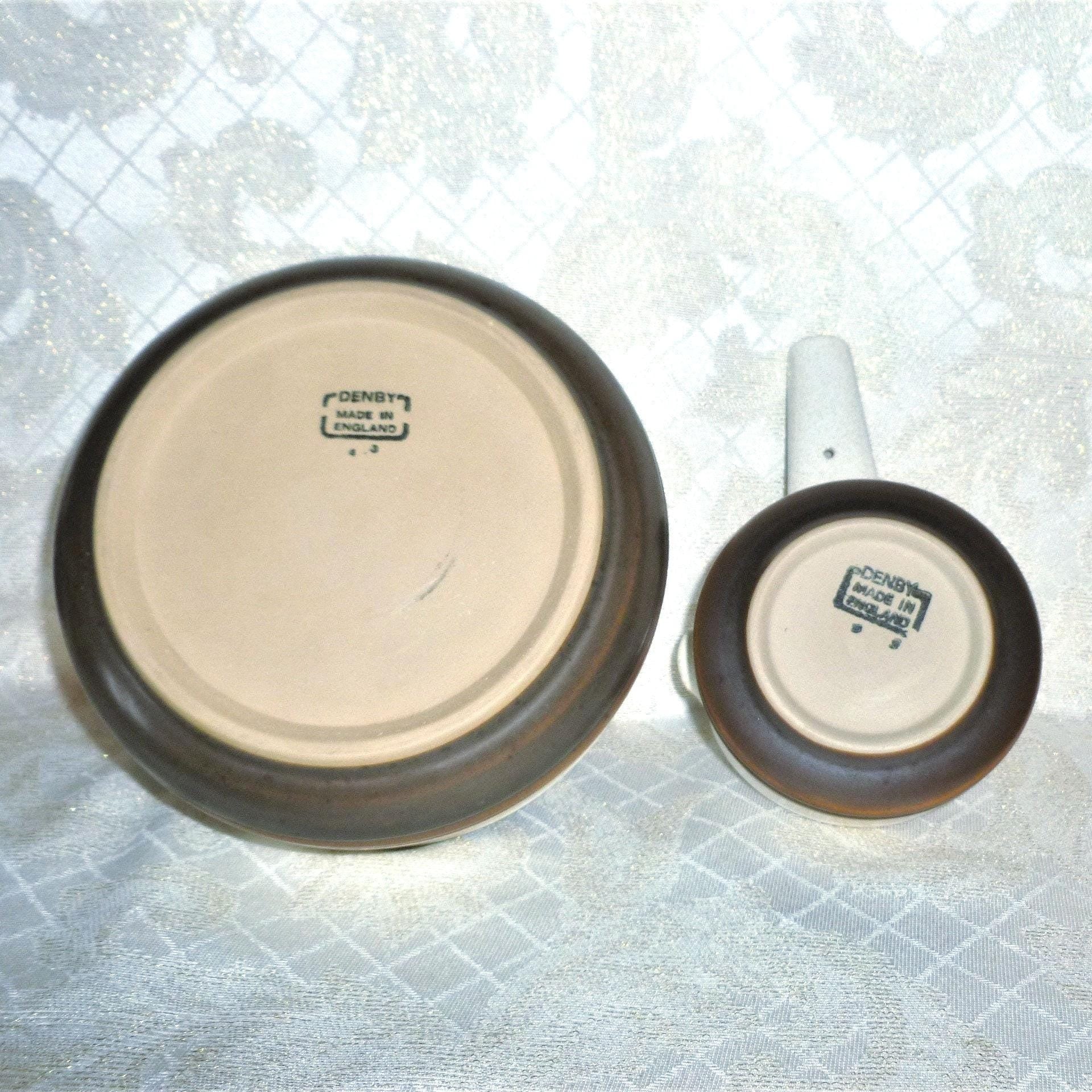 Denby Ironstone Bowl Set, England - Salad Bowl & Sauce Pan