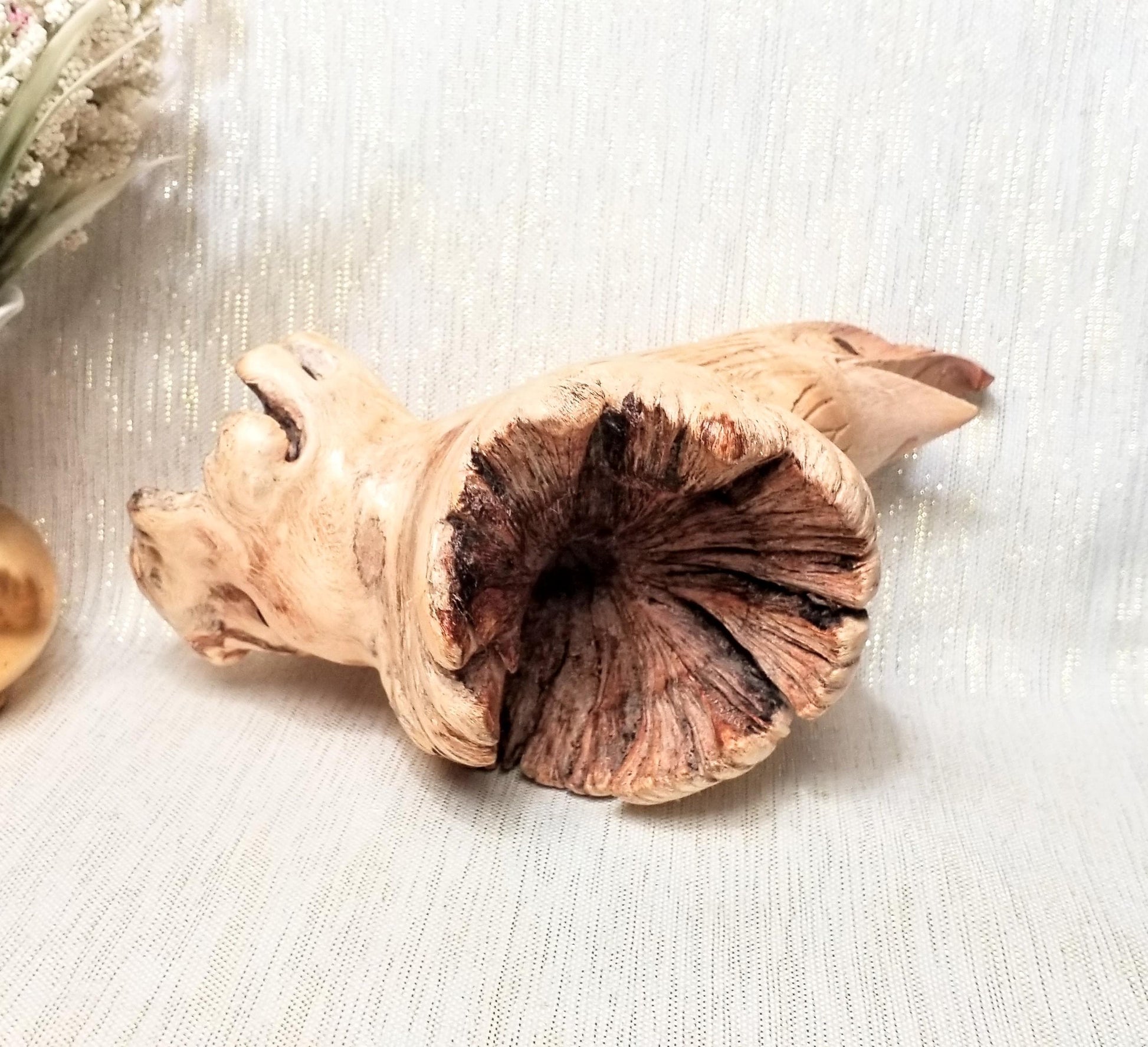 Burl Wood Eagle Carving with Double Knot Design Always FREE Domestic SHIPPING