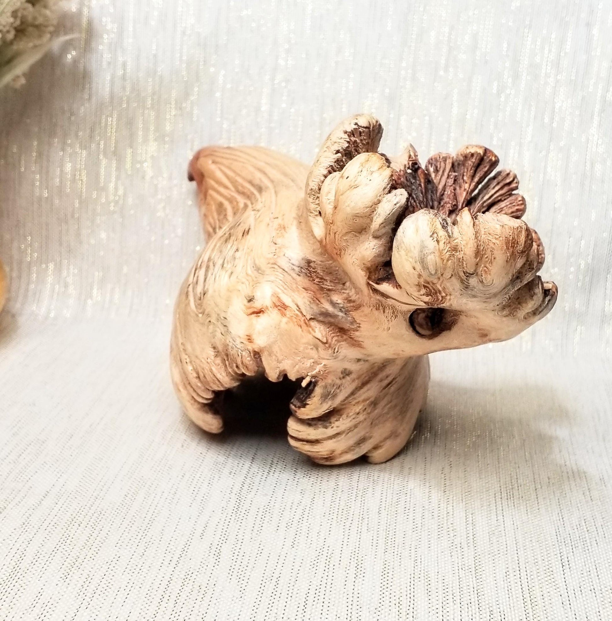 Burl Wood Eagle Carving with Double Knot Design Always FREE Domestic SHIPPING