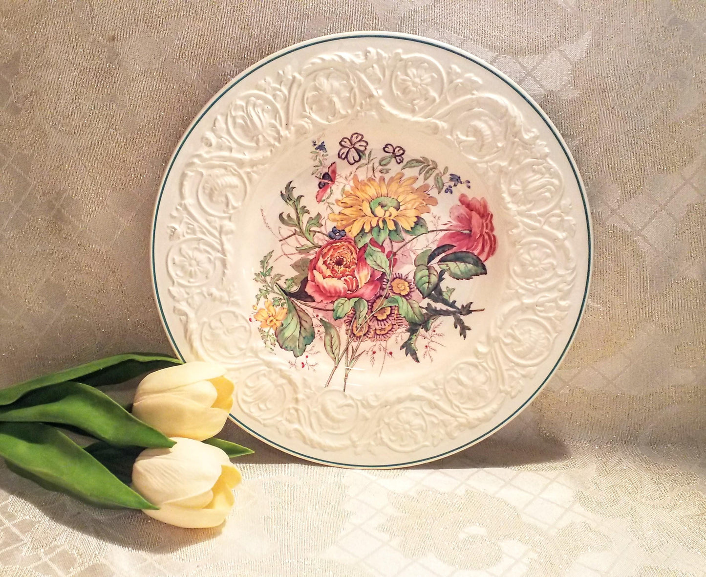 Wedgwood Bognor Patrician Dinner Plate, Queensware Earthenware Always FREE Domestic SHIPPING
