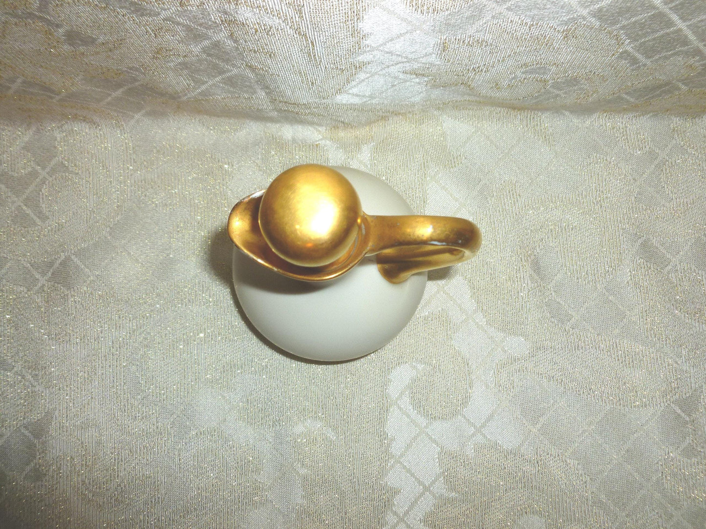 Vintage Bavaria Porcelain Cruet, White and Gold Trim