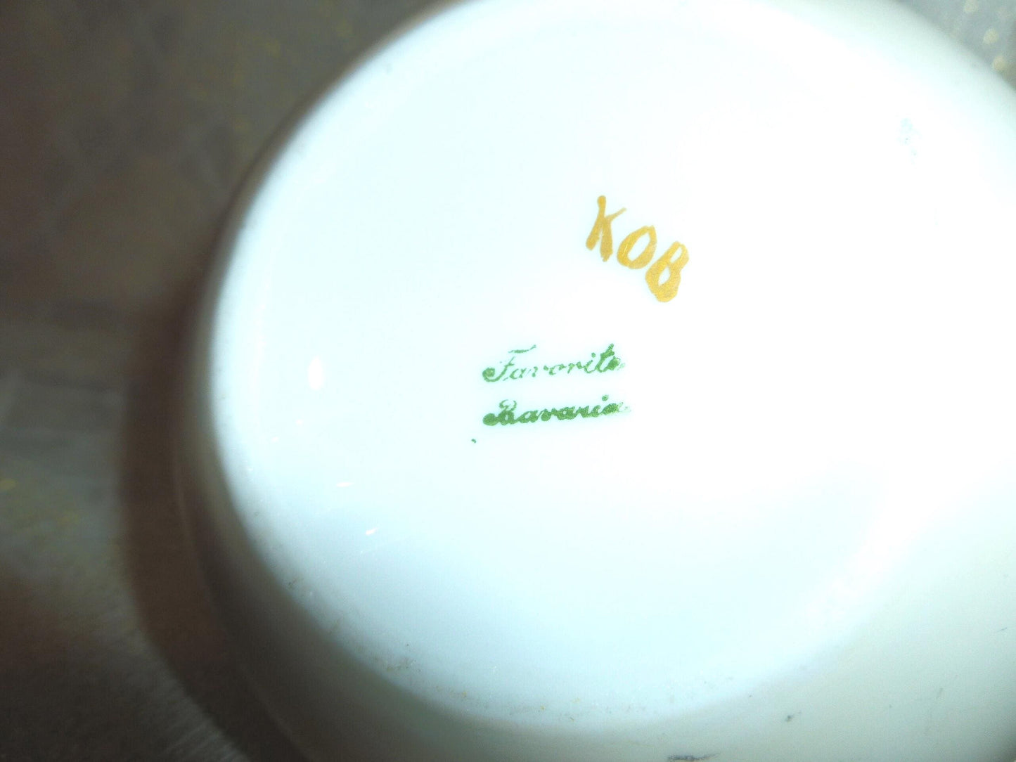 Vintage Bavaria Porcelain Cruet, White and Gold Trim