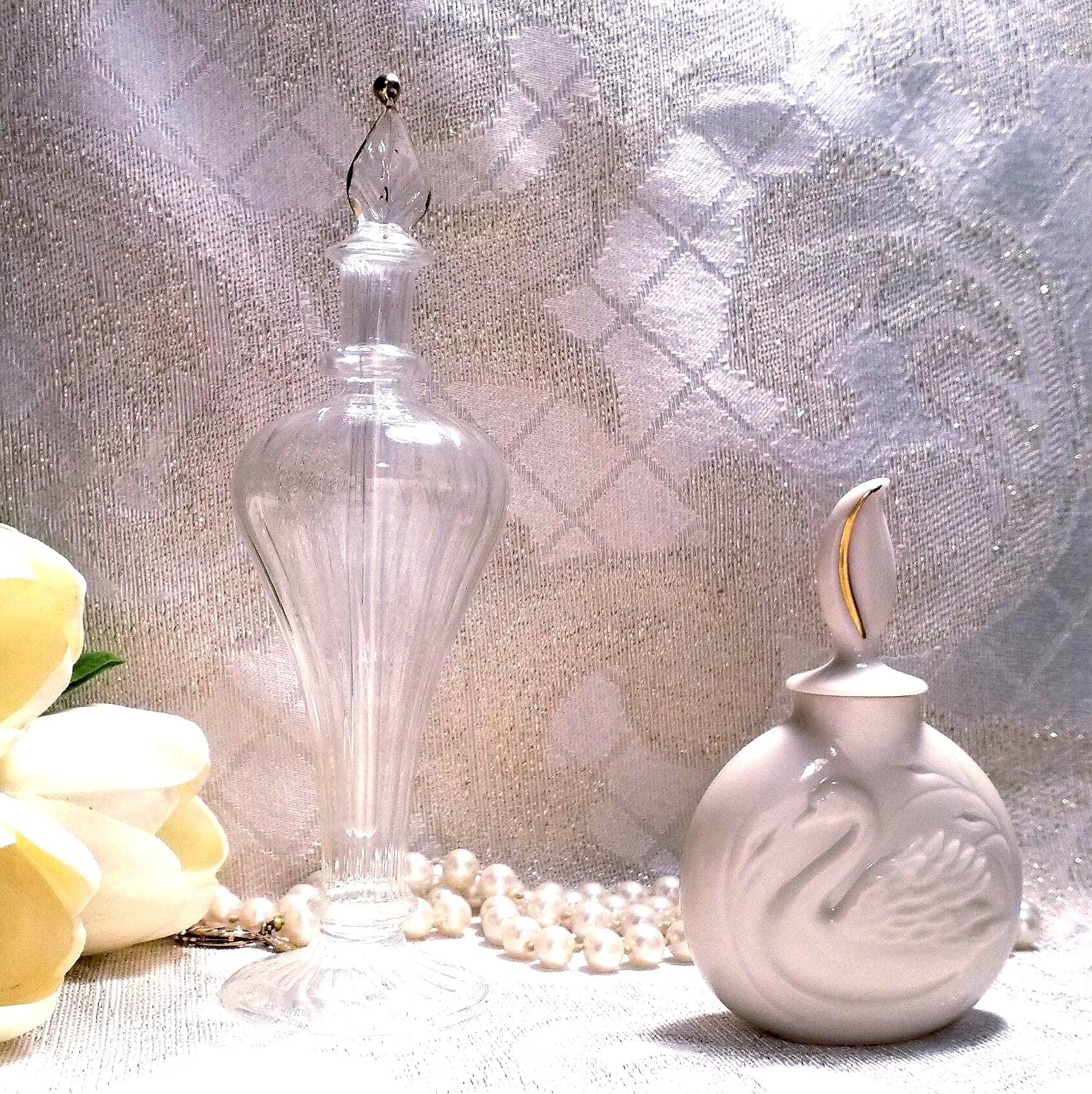 Vintage Lenox Swan Perfume Bottle And Handcrafted Egyptian Bottle Set And Always FREE Domestic SHIPPING For You