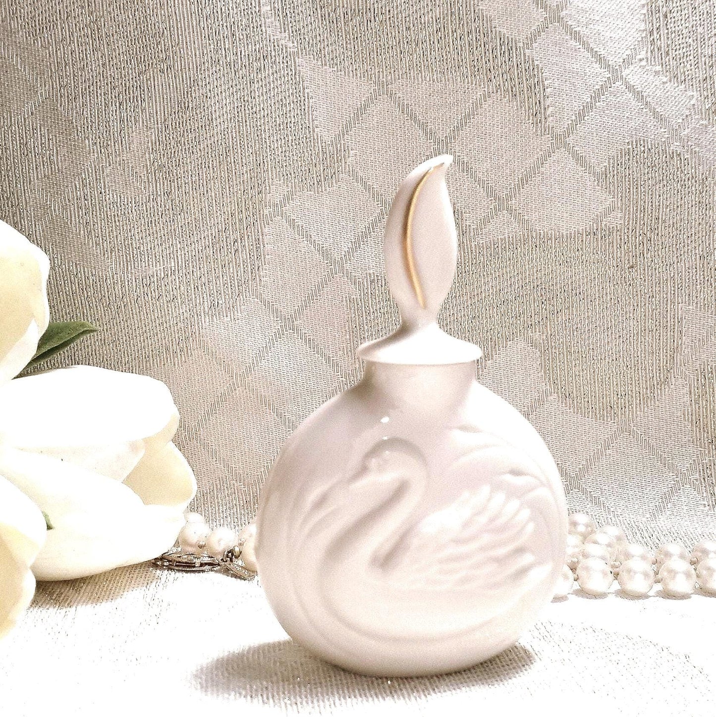 Vintage Lenox Swan Perfume Bottle And Handcrafted Egyptian Bottle Set And Always FREE Domestic SHIPPING For You