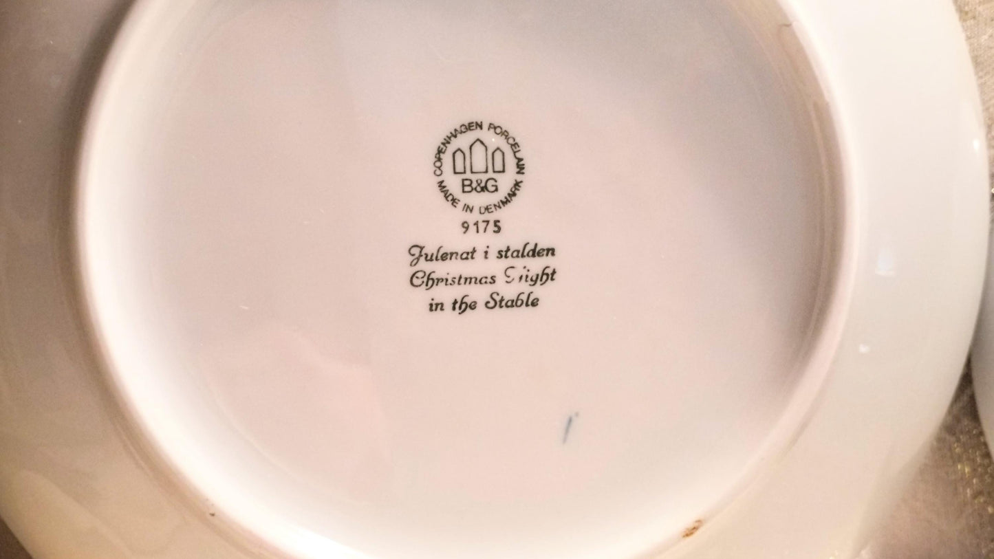 Bing and Grondahl Horse Plates, B&G Blue and White Porcelain Decor