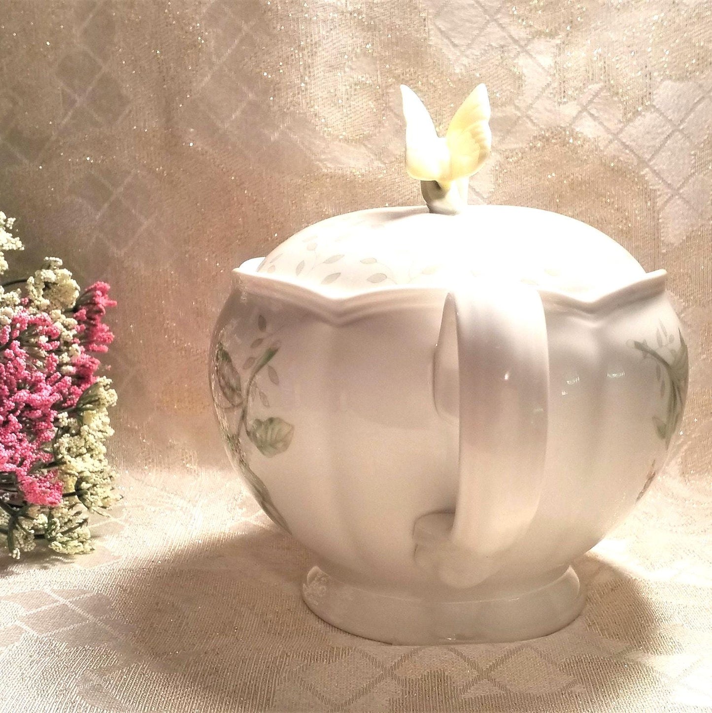 Lenox Butterfly Meadow Teapot, Laurie Le Luyer Design 30 Ounce And Always FREE Domestic SHIPPING