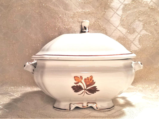 Alfred Meakin Tea Leaf Butter Dish, Antique English Collectible (No Drainer) And Always FREE Domestic SHIPPING