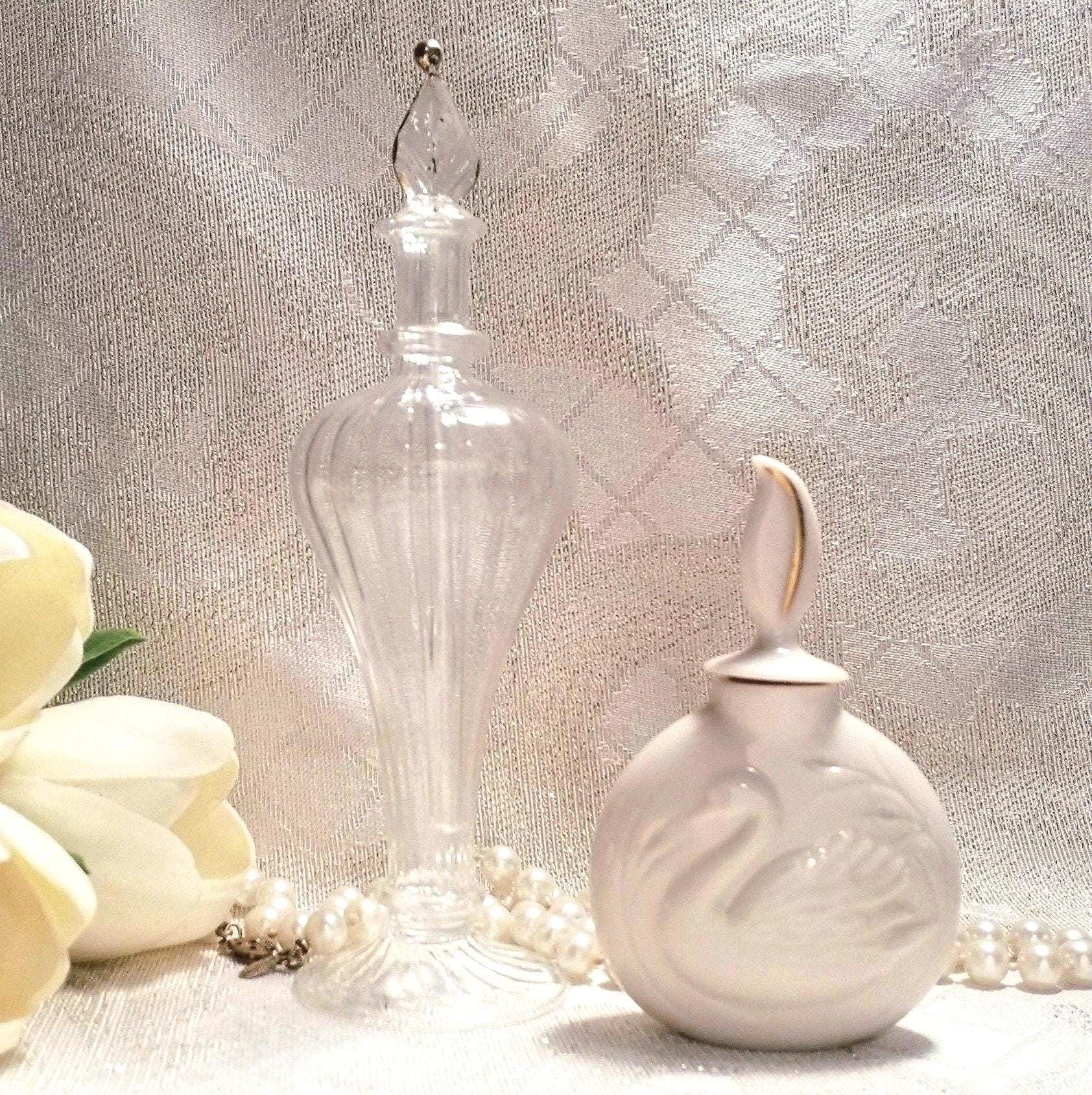 Vintage Lenox Swan Perfume Bottle And Handcrafted Egyptian Bottle Set And Always FREE Domestic SHIPPING For You