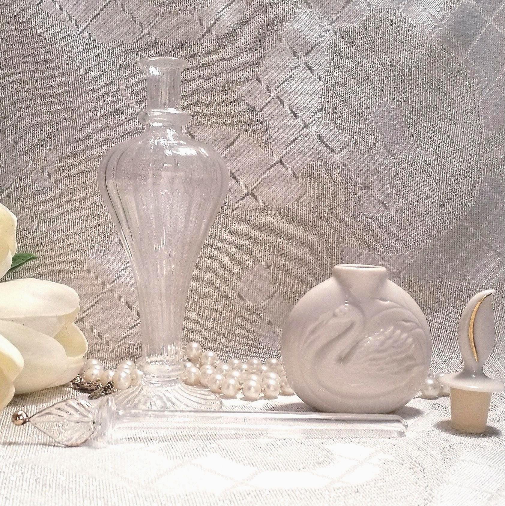 Vintage Lenox Swan Perfume Bottle And Handcrafted Egyptian Bottle Set And Always FREE Domestic SHIPPING For You